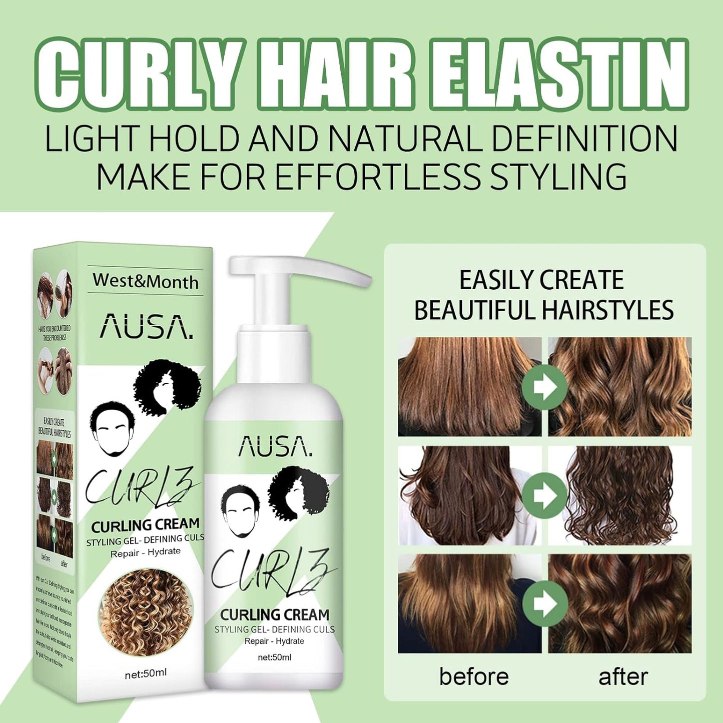 Curly Hair Gel™- O segredo da elastina para um cabelo saudável- (Liquidação de encerramento)